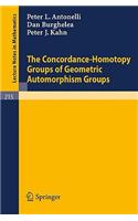 Concordance-Homotopy Groups of Geometric Automorphism Groups