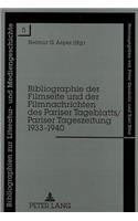 Bibliographie der Filmseite und der Filmnachrichten des Pariser Tageblatts/Pariser Tageszeitung 1933-1940