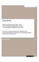 Wirtschaftsstrafrecht- und Ordnungswidrigkeitenrecht