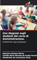 diagnosi sugli studenti del corso di Amministrazione.