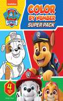 Paw Patrol Color By Number Super Boxset : Pack Of 4 Coloring Books For Kids