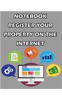 Notebook Register your property on the Internet