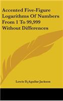 Accented Five-Figure Logarithms Of Numbers From 1 To 99,999 Without Differences