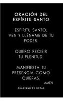 Cuaderno De Notas con Oración Del Espíritu Santo