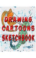 Drawing Cartoons Sketchbook: Drawing Cartoons Sketchpad and Journal, 8x10 Diary, Drawing Cartoons Notebook, Art Student Gift(44 School Notebooks)