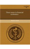 Three Essays in Financial Economics