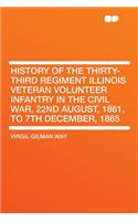 History of the Thirty-Third Regiment Illinois Veteran Volunteer Infantry in the Civil War, 22nd August, 1861, to 7th December, 1865