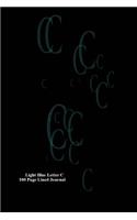 Light Blue Letter C 100 Page Lined Journal