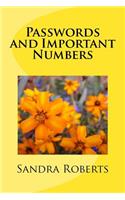 Passwords and Important Numbers