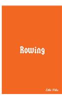 Rowing - Orange Notebook / Extended Lines / Soft Matte Cover