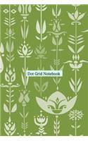 Dot grid Notebook: Stylish Nordik Pattern Cover Dotted Paper Journal for Design Book, Planner, Dotted Notebook, Work book, Sketch Book, Math Book, practice Calligraphy
