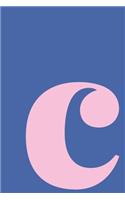 c - Sketchbook: Small Blank Journal for Creative Drawing, Sketching, and Doodling - Cute Personalized Initial Monogram Cover Design in Fun Colors