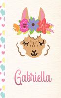 Gabriella: 2020. Personalized Weekly Llama Planner For Girls. 8.5x11 Week Per Page 2020 Planner/Diary With Pink Name