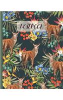 Notebook: Deers Drawing & Tropical Jungle - Lined Notebook, Diary, Track, Log & Journal - Cute Gift Idea for Boys Girls Teens Men Women (8"x10" 120 Pages)