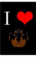 I Love Rottweiler: Hangman Puzzles - Mini Game - Clever Kids - 110 Lined Pages - 6 X 9 In - 15.24 X 22.86 Cm - Single Player - Funny Great Gift