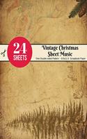 Vintage Christmas Sheet Music Scrapbook Paper - 24 Double-sided Sheets