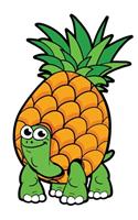 Pineapple Turtle: Dot Grid Journal, Cute Notebook (Size 6x9) with 120 Pages