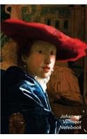 Johannes Vermeer Notebook: Girl with a Red Hat Journal - 100-Page Beautiful Lined Art Notebook - 6 X 9 Artsy Journal Notebook (Art Masterpieces)