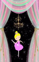 Multipurpose Wide Ruled Paper Notebook - Composition - Journal - Diary: Little Girl Ballerina Dance on Stage Notebook - 8.5" x 11" - 150 pages (75 sheets) Wide Ruled Lined Paper. Glossy Cover.