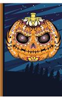 Pumpkin Head Sugar Skull: Sugar Skull Halloween Journal Gift Idea, Fun Diary, Study Notebook, Day of the Dead Lined Journal, Special Writing Workbook