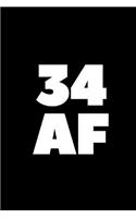 34 AF: A Wide Ruled Notebook, Journal