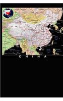 Modern Day Color Map of China Journal: Take Notes, Write Down Memories in this 150 Page Lined Journal