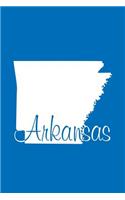 Arkansas - Cobalt Blue Lined Notebook with Margins: 101 Pages, Medium Ruled, 6 x 9 Journal, Soft Cover