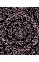 Journal Notebook Flower Mandala Pattern 12: 172 Lined Numbered Pages With 3 Index Pages For Easy Organization in Large 8 x 10 Size For Journaling, Writing, Planning or Doodling.(55 Artsy Lined Journals)