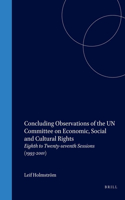 Concluding Observations of the Un Committee on Economic, Social and Cultural Rights