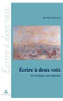 Écrire À Deux Voix