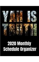 Yah Is Truth 2020 Monthly Schedule Organizer