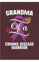 Grandma Of A Crohns Disease Warrior: Crohns Disease Awareness Leopard Buffalo Plaid Family Gift