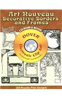 Art Nouveau Decorative Borders and Frames CD-ROM and Book