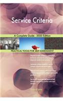 Service Criteria A Complete Guide - 2020 Edition