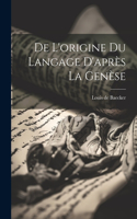 De l'origine du langage d'après la Genèse