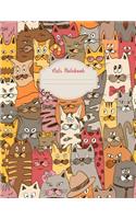 Cats Notebook: Beautiful Cat Design Lined Notebook - Journal for School / College / Office / 150 Pages / 8.5 x 11 Inches