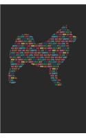 Samoyed Journal - Samoyed Notebook 'Word Cloud' - Gift for Samoyed Lovers