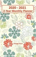 2020 - 2021 Vintage Floral 2-Year Planner 5x8