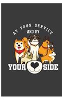 At Your Service and by Your Side: At Your Service Dog Perfect Lined Notebook/Journal (6x9)
