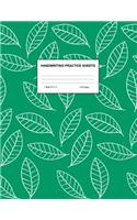 Handwriting Practice Sheets: Cute Blank Lined Paper Notebook for Writing Exercise and Cursive Worksheets - Perfect Workbook for Preschool, Kindergarten, 1st, 2nd, 3rd and 4th Gr