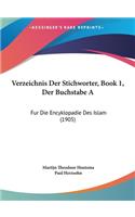 Verzeichnis Der Stichworter, Book 1, Der Buchstabe a
