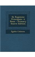 de Regimine Principum