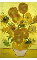 Sunflowers: Van Gogh, Lined/Ruled Journal (Notebook, Composition Book) 160 Pages, 6x9 Inch (15.24 X 22.86 CM) Laminated