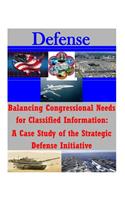 Balancing Congressional Needs for Classified Information