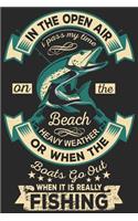 In the open air i pass my time on the beach heavy weather or when the beach go out when it is really fishing