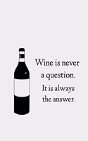 Wine is never a question. It is always the answer.