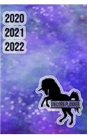 2020 2021 2022 Unicorn Planner: Colorful DatedUnicorn Weekly Planner Compact Handy Journal Notebook 7.44" x 9.69" 173 pages