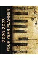 2020 - 2023 Four Year Planner: Vintage Piano Musician Monthly Calendar, Planner, Notebook and More!