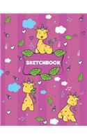 Sketchbook: 8.5 x 11 Sketch Book for Girls. 100 Blank Pages Notebook for Drawing and Sketching