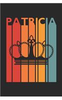 Patricia: Vintage Custom Personalized Lined Name Notebook, Diary, Journal - Retro Birthday, Christmas Gifts for Daughter, Niece, Sister, Mom, Mother: Medium C